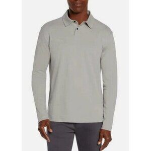 NEW Banana Republic Men's S Long Sleeve Luxe Touch Polo Shirt 100% Cotton